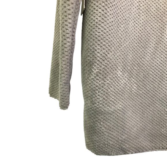 PJ Salvage Long Cardigan Womens Size Medium Gray Long Sleeve Soft Fleece NWT - Picture 8 of 10